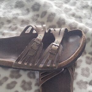 Birkenstock Dark Brown Strappy Sandals